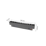 SYSTEM SHIFT SMART- GRID S oprawa liniowa 220x23x42 12W 40st czarny CCT/DIM 5 lat gw.
