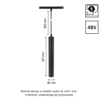 SYSTEM SHIFT - HANGIT oprawa zwis na szynop. 40x297 (935mm kabel) 12W 25st czarny 5 lat gw. 2 obwody