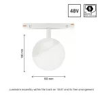 SYSTEM SHIFT SMART- GLOBE oprawa kula fi100x130mm 5W 165st biała CCT/DIM 5 lat gw.