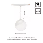 SYSTEM SHIFT SMART- GLOBE P oprawa kula zwis  fi100 (815mm kabel) 5W 165st biała CCT/DIM 5 lat gw..