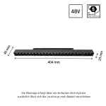 SYSTEM SHIFT SMART- GRID L oprawa liniowa 440x23x42mm 22W 40st czarny CCT/DIM 5 lat gw.