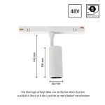 SYSTEM SHIFT - SPOT S oprawa na szynoprzewód 35x140x178mm  6W 24st biały 5 lat gw CASAMBI