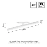SYSTEM SHIFT - BEAM oprawa na szynoprzewód 28x400x75mm 12W 150st biały 5 lat gw. CASAMBI