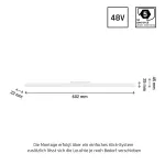 SYSTEM SHIFT - LINE M oprawa na szynoprzewód 602x23x42mm 17W 100st biały 5 lat gw. CASAMBI