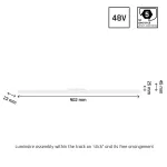 SYSTEM SHIFT - LINE L oprawa na szynoprzewód 902x23x42mm 22W 100st biały 5 lat gw. CASAMBI