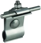 Wspornik dachowy na dach metalowy z okrągłym rąbkiem stojącym o śr. 20-25 mm, do drutu o śr. 6-10 mm, Al DLH KB 6.10 RSF20.25 AL