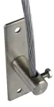 Wspornik odciągowy do drutu o śr. 8 mm, z 2 otworami mocującymi o śr. 9 mm, stal nierdzewna ASK 8 150 40 2XB10.5 V2A