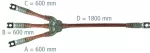 Przewód do uziemiania i zwierania, przekrój 120 mm², 3-biegunowy EKV3+0 120 G V8D4AQ2