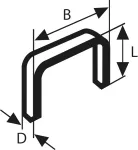 Zszywka z drutu płaskiego, typ 57 10,6 x 1,25 x 10 mm