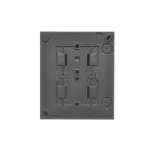SIMON AQUACLICK WA-CGSZ4xx-xx-49Ax Gniazdo wtyczkowe natynkowe, Schuko, 4-krotne, klapka transparentna, IP44, 16A, 250V~, zaciski śrubowe; czarny mat