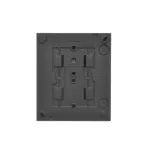 SIMON AQUACLICK WA-CGSZ4Zx-xx-49Ax Gniazdo wtyczkowe natynkowe, Schuko, 4-krotne, klapka transparentna, z przesłonami, IP44, 16A, 250V~, zaciski śrubowe; czarny mat
