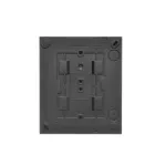 SIMON AQUACLICK WA-CGSZ4Zx-xx-49xx Gniazdo wtyczkowe natynkowe Schuko 4-krotne, klapka w kolorze pokrywy, z przesłonami torów prądowych, IP44, 16A, 250V~, zaciski śrubowe; czarny mat