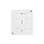 SIMON AQUACLICK WA-CGSZ4CZ-xx-11Ax Gniazdo wtyczkowe natynkowe, Schuko, 4-krotne, klapka transparentna, z przesłonami, IP44, 16A, 250V~, szybkozłącza; biały