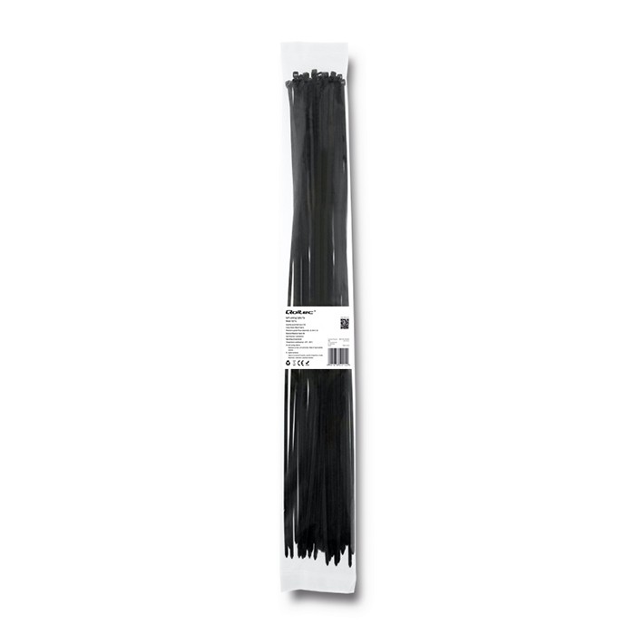 Qoltec Opaski zaciskowe Trytki kablowe | 4.8*500mm | 50szt. | Nylon66 | UV | Czarne