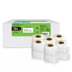 Etykieta na adres zwrotny - 25 x 54 mm, biała - VALUE PACK 12 szt.