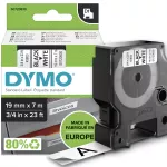 Taśma D1 - 19 mm x 7 m, czarny / biały