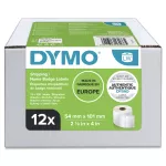 Identyfikator transportowy imienny - 101 x 54 mm, biała - VALUE PACK 12 szt.