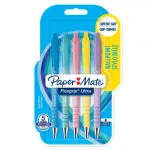 DŁUGOPISY FLEXGRIP ULTRA PASTEL RT MIX KOLORÓW OPRAWEK, CZARNY 5 NA BLISTRZE M 1,0 mm