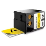 DYMO XTL taśma winylowa trwała (54 mm), Czarna na żółtym 7m długości