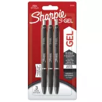 Sharpie S-GEL (korpus czarny) 3 szt. czarne na blistrze M 0,7 mm
