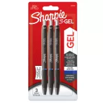 Sharpie S-GEL (korpus czarny) 3 szt. niebieskie na blistrze M 0,7 mm