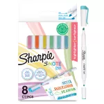 Sharpie S-note DUO Mix kolorów 8 szt. Ścięta 1,5/ 3,5 mm Stożkowa 1,0 mm