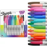 Zestaw Sharpie Fine GLAM POP 34 szt.  F 1,0 mm