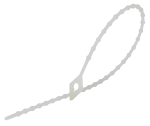 Perełkowa opaska kablowa, wielokrotnego użycia, bezbarwna 150×2mm, D=8-35mm, PE