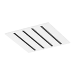 Parabolic Slim LED 4x 600x600 37W 2995lm 830 mPARB Biały