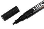 Marker budowlany, czarny, permanentny, wodoodporny, lakierowy, aluminiowy, 4 szt.