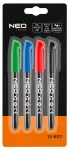 Marker budowlany, 4 kolory, permanentny, wodoodporny, olejowy, 4 szt