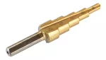 Wiertła stopniowe 4-12 mm, rozwiertak 12,4 mm, frezowiertło 6x90 mm, pogłębiacz stożkowy 8-20 mm,TiN