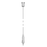 Zawieszenie zwykłe inox 1500mm