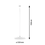 Oprawa wisząca na szynoprzewód URail HILDOR LED 3 STEP DIM 15W 850lm 3000K 230V biały RAL 9003 / metal