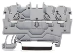 3-przewodowa złączka przelotowa 1mm², szara