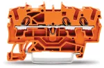 3-przewodowa złączka przelotowa 2,5 mm², pomarańczowa 2002-1302