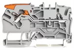 2-przewodowa złączka przelotowa z dźwignią i Push-in CAGE CLAMP® 2,5 mm², szara