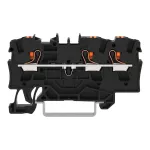 3-przewodowa złączka przelotowa z przyciskiem 4 mm², czarny