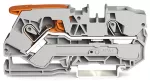 2-przewodowa złączka przelotowa z dźwignią i Push-in CAGE CLAMP® 10 mm², szara
