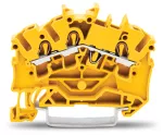 3-przewodowa złączka przelotowa 2,5 mm², żółta 2002-6306