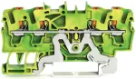 4-przewodowa złączka PE z przyciskiem 2,5 mm², żółto-zielony 2202-1407