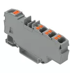 Złączka rozgałęźna z przyciskiem 1 x 6 mm² / 6 x 1,5 mm², szara
