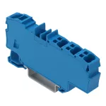 Złączka rozgałęźna z otworem montażowym 1 x 6 mm² / 6 x 1,5 mm², niebieski
