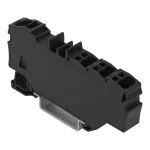 Złączka rozgałęźna z otworem montażowym 1 x 6 mm² / 6 x 1,5 mm², czarny