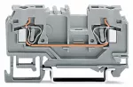 2-przewodowa złączka przelotowa 4 mm², szara 880-901