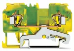 2-przewodowa złączka PE 4 mm², żółto-zielona 880-907