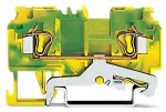 2-przewodowa złączka PE 4 mm², żółto-zielona 880-907/999-940