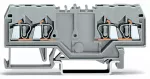 Podwójna złączka przelotowa 2,5 mm², szara 280-826