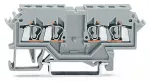 Podwójna złączka przelotowa 2,5 mm², szara 280-626
