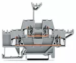 Złączka dwupiętrowa przelotowa/przelotowa, szaro/szara 280-513